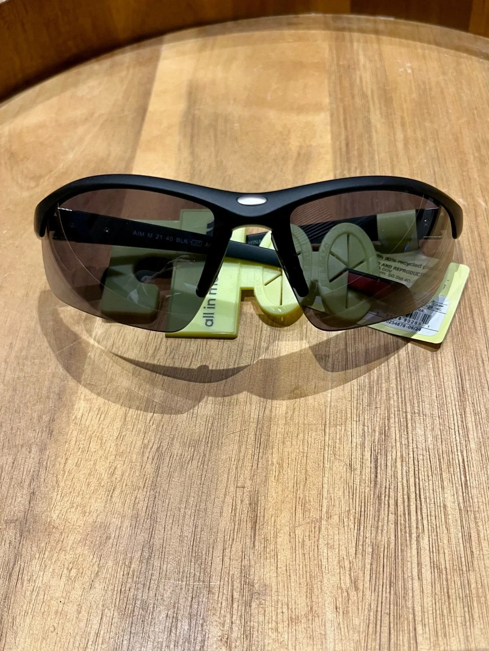 All In Motion - Men's Sporty Matte Black Frame Sunglasses